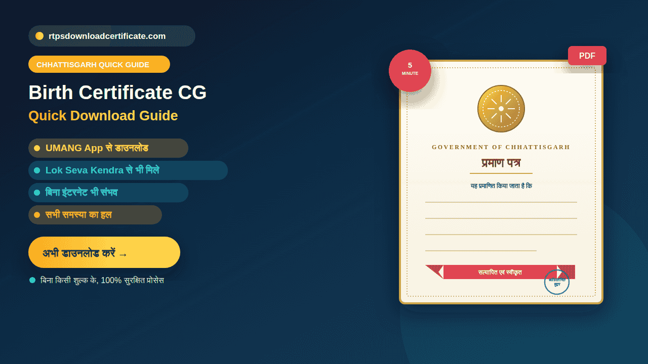 Birth Certificate Download CG