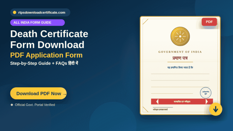 Death Certificate Form Download