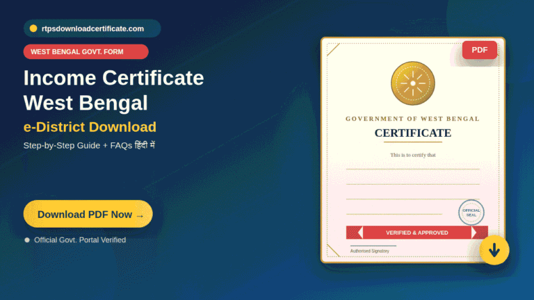 Income Certificate Download West Bengal