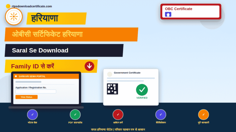 OBC Certificate Haryana Download