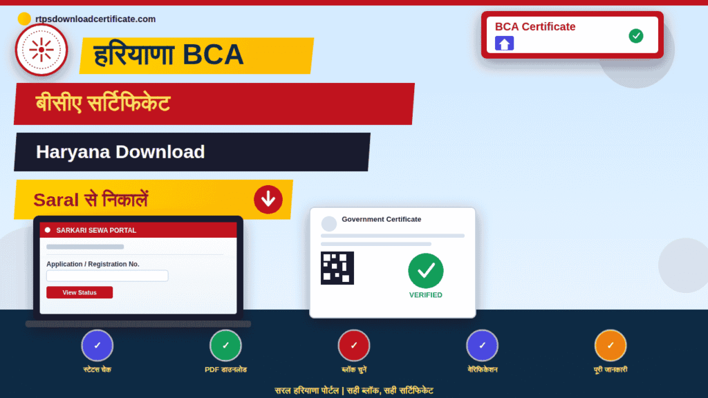 BCA Certificate Haryana