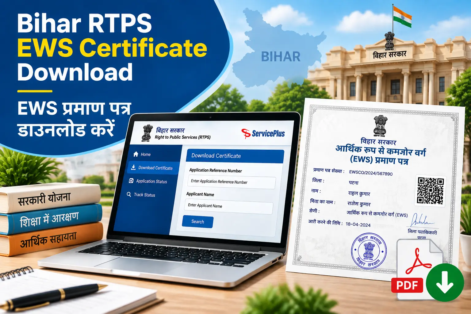 EWS प्रमाण पत्र डाउनलोड