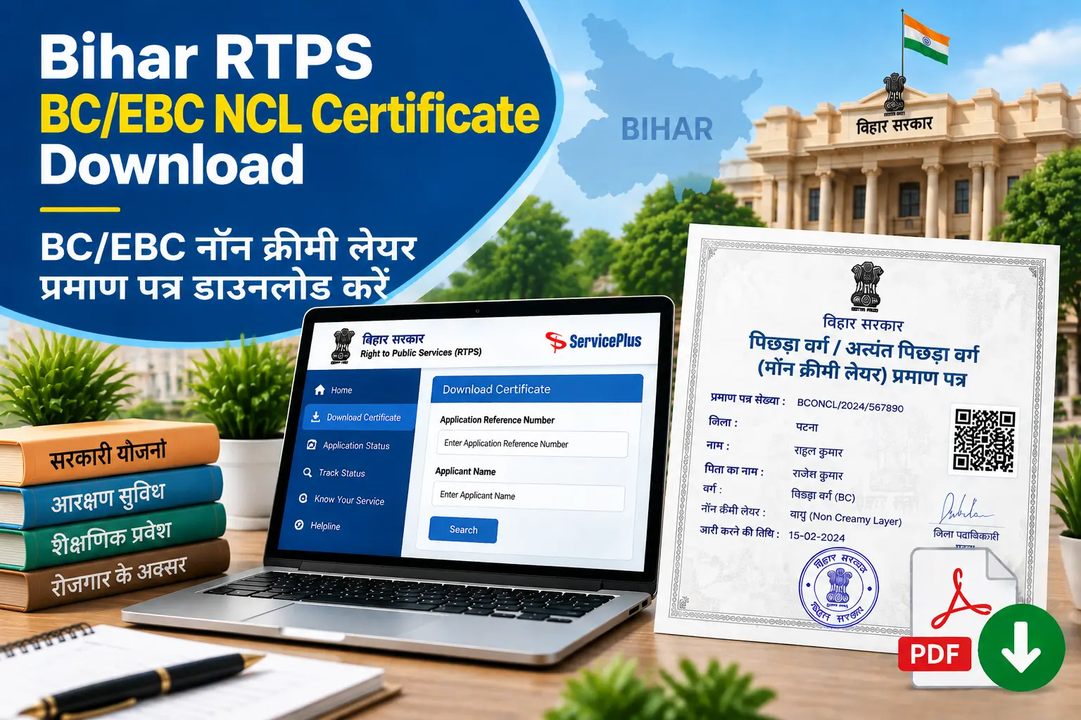 BC EBC NCL Certificate Download Bihar