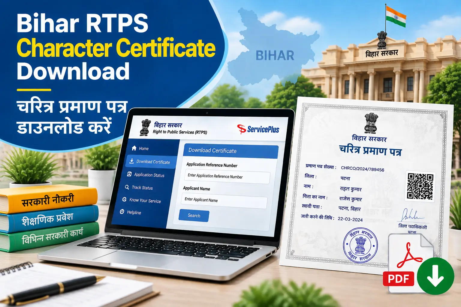 Character Certificate Download Bihar