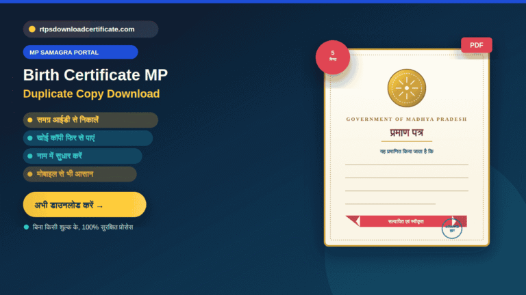 Download Birth Certificate Online MP
