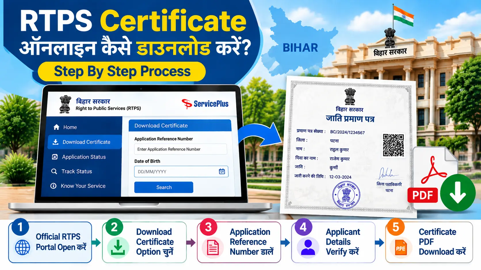 RTPS certificate online download information